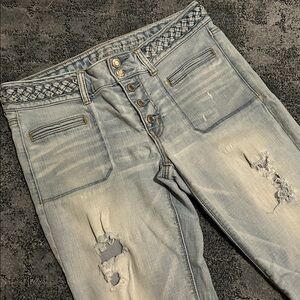 AE Artist destroyed destructed button fly flares